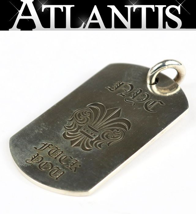 CHROME HEARTS 新宿店 クロムハーツ NYC限定 ラージドッグタグ ペンダント チャーム メンズ シルバー SV925 31152