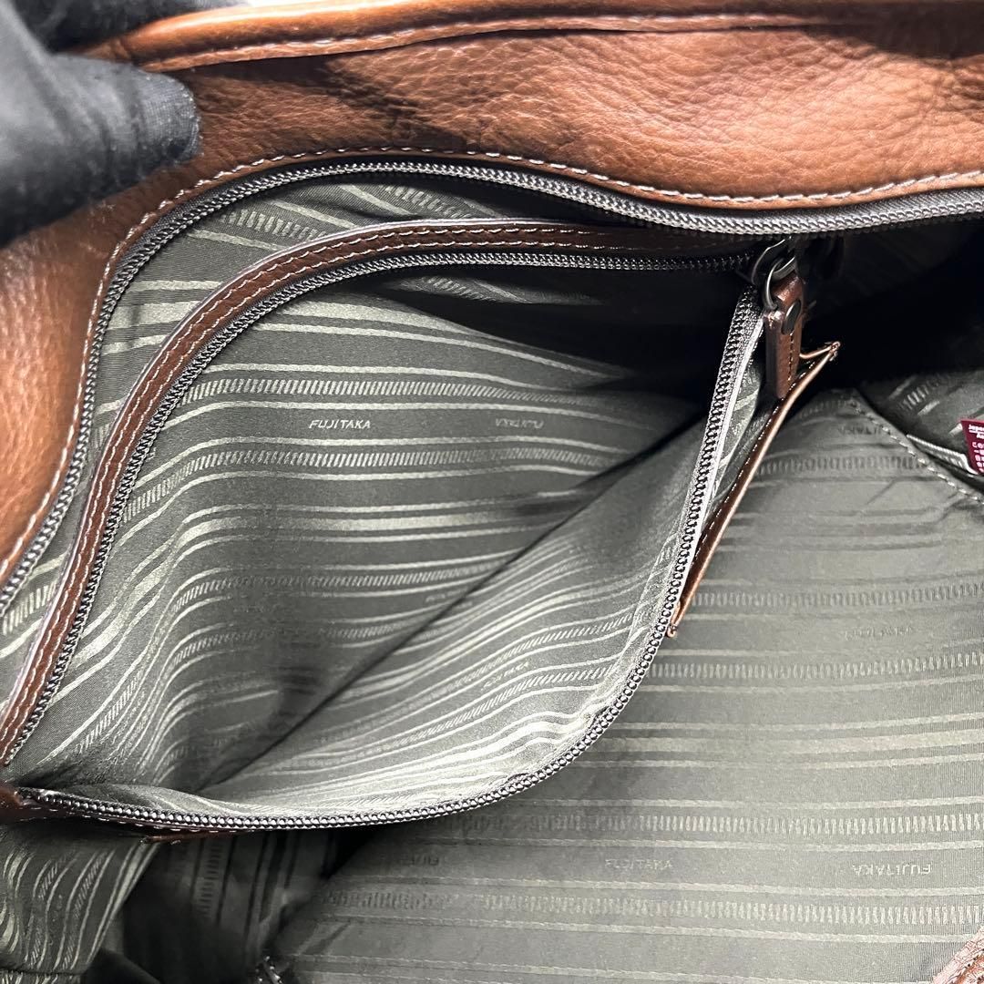 FUJITAKA ラヴラド オールレザー トートバッグ A4 ブラウン 2999 