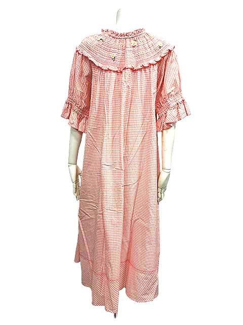 中古】PINK HOUSE ピンクハウス ワンピース ギンガムチェック 半袖