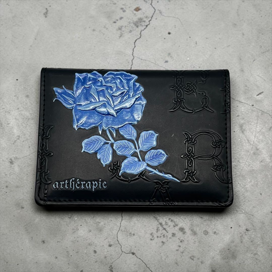 アルセラピィ フィセルローズ 青薔薇 カードケース 本革 ゴルチエ系 3002 artherapie アルセラピィ フィセルローズ 青薔薇 ブルーローズ カード