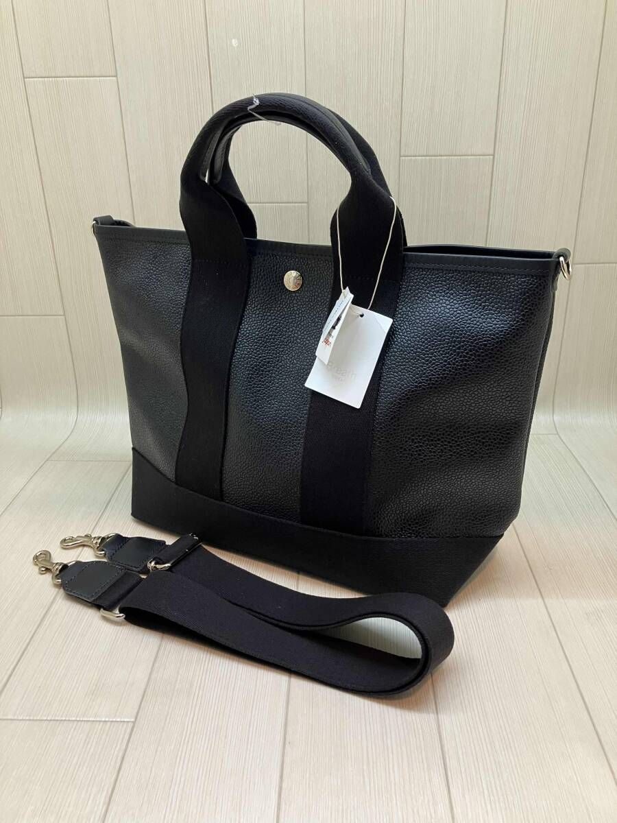 ★ タグ付き BreathTOPKAPI ブレストプカピ トートバッグ ショルダーバッグ 2way ショルダーストラップ付き ブラック 通年