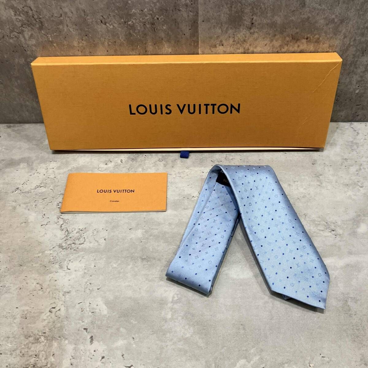 LOUIS VUITTON ネクタイ シルク ライトブルー ルイビトン - メルカリ