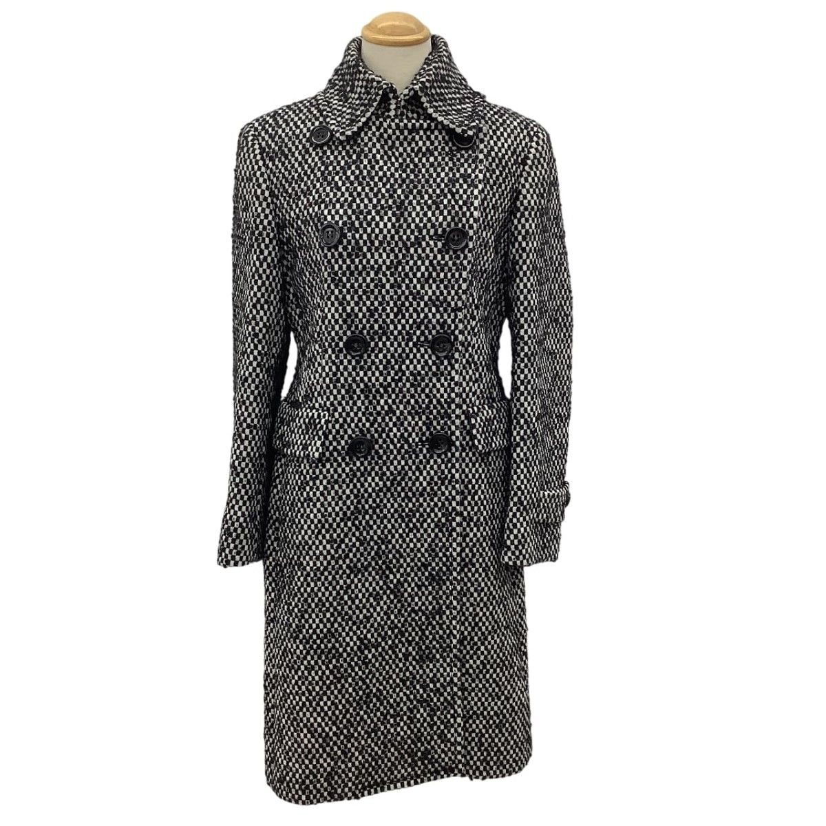 MAX MARA マックスマーラー レディース コート SIZE 42 ホワイト×ブラック