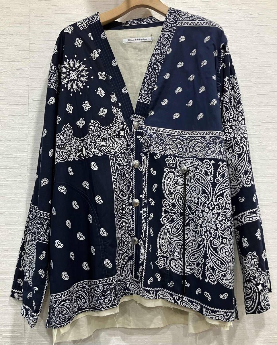 ネイビー Children of the discordance/そ の他ジャケット/BANDANA PATCHWORK C ONCHO JACKET
