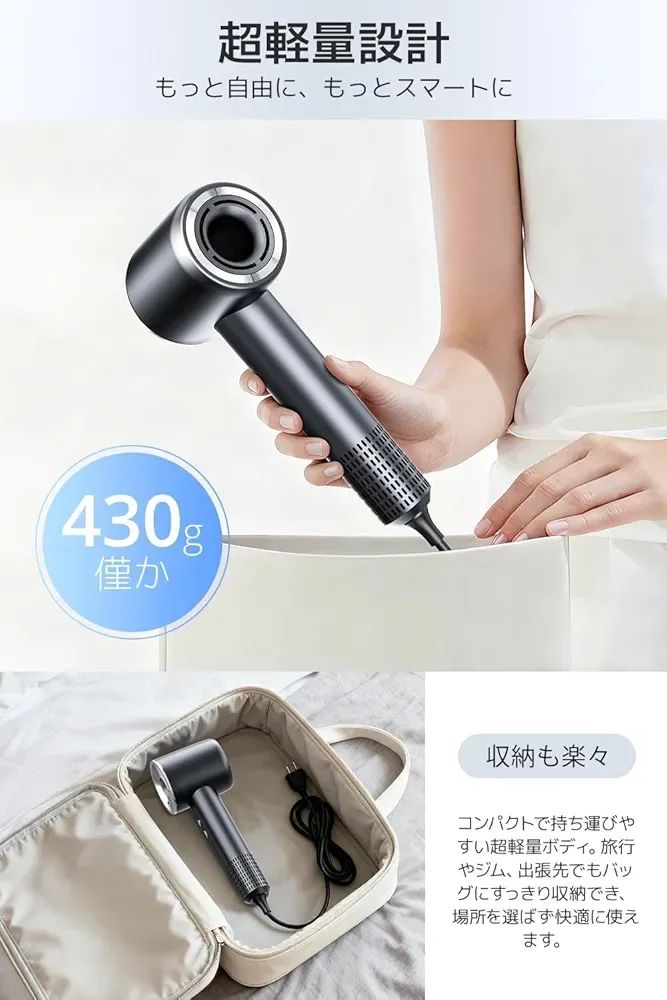 2025最新モデル ヘアドライヤー 1400W ドライヤー 【2026年進化モデル・1400W瞬間速乾】 ヘアドライヤー 大