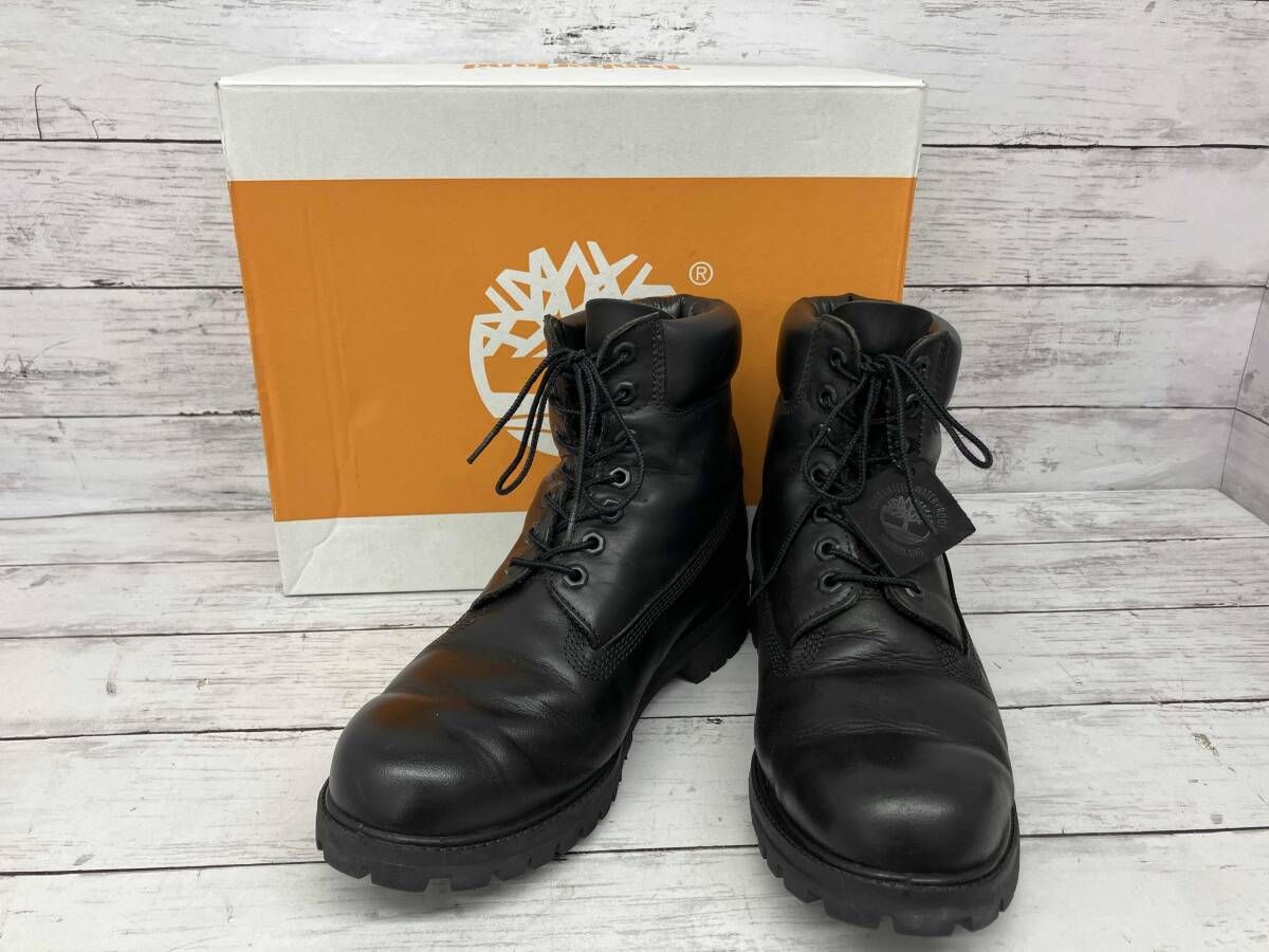 Timberland／ワークブーツ／ブラック／10073／プレミアブーツ／ウォータープルーフ／27.5㎝／箱あり