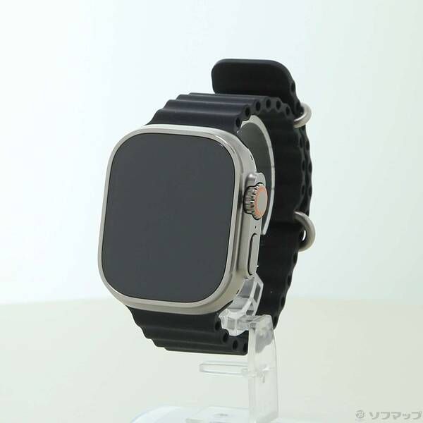 ソフマップ 〔中古品〕 Apple Watch Ultra 3 GPS + Cellular 49mm ナチュラルチタニウムケース ブラックオーシャンバンド【377】