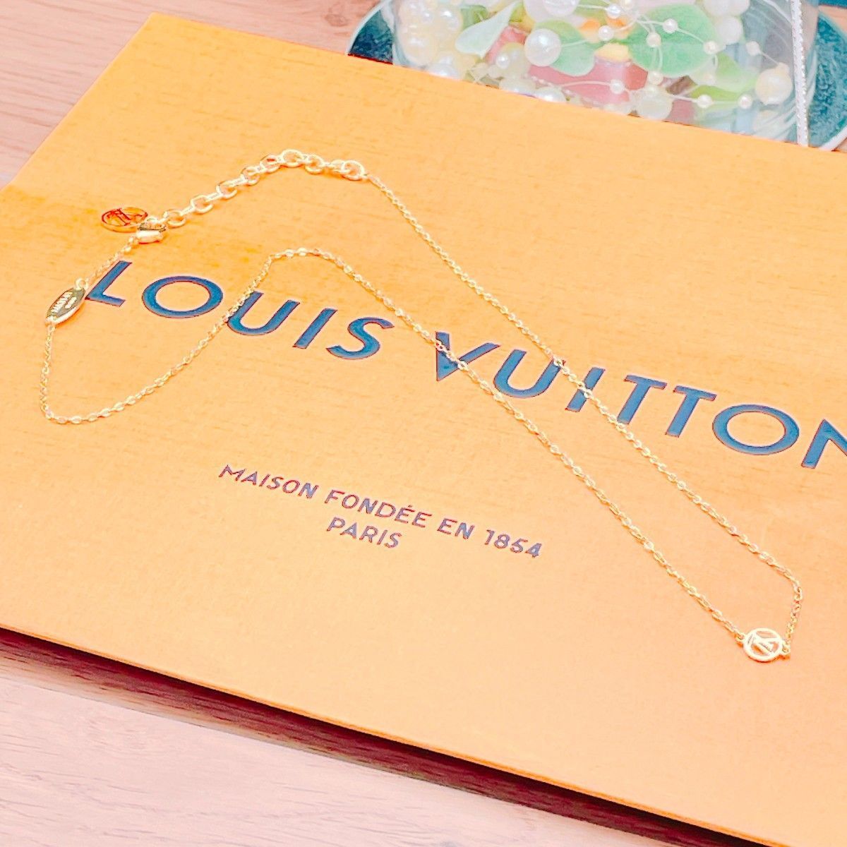 ◇ルイヴィトン◇新品仕上済 LOUIS VUITTON M63141 ナノグラム ネックレス チェーンのみ ゴールド 3.0g