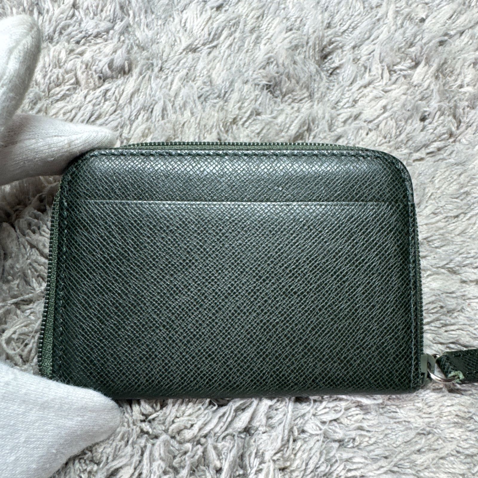 美品】BURBERRY バーバリー コインケース 小銭入れ レザー グリーン 