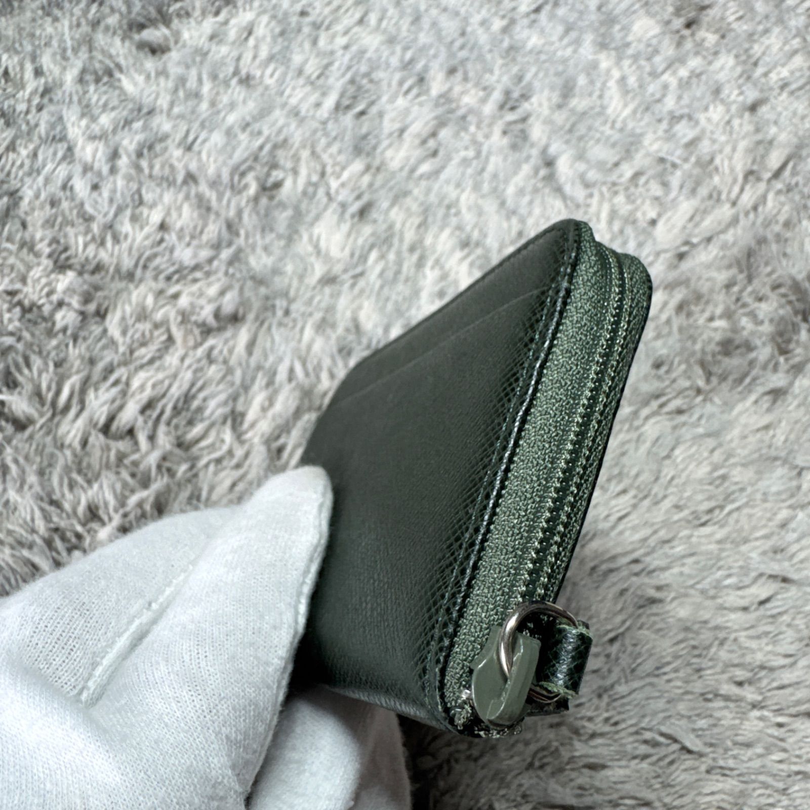 美品】BURBERRY バーバリー コインケース 小銭入れ レザー グリーン 