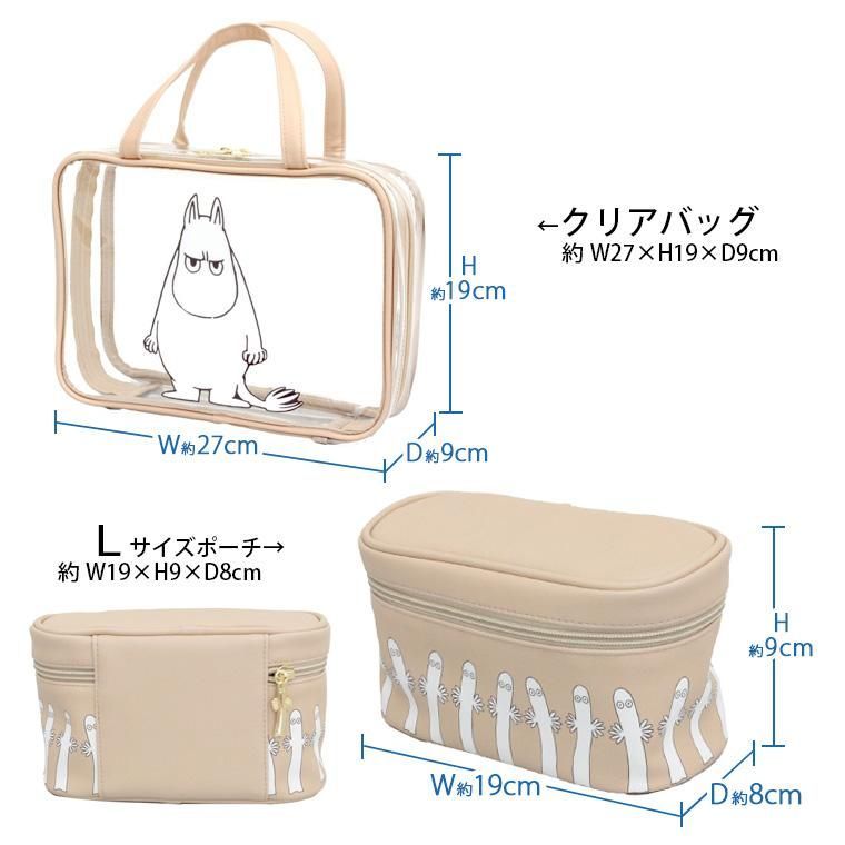レスポートサック　トラベルパッキングポーチ　ムーミン　Ｌ・Ｍ・Ｓ ３点セット ムーミン MOOMIN トラベルポーチセット 旅行 パッキング 小物入れ 化粧