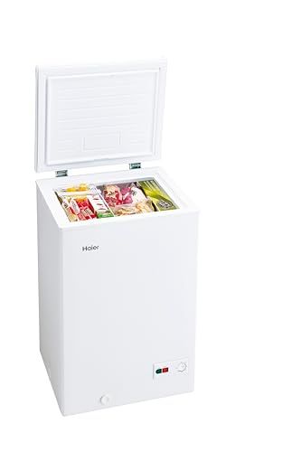 ハイアール(Haier) 冷凍庫 100L 幅54.5cm 上開き 急冷凍 直冷式 セカンド冷凍庫 キャスター付き 省エネ 静音 ホワイト JF-HSC10A(W)pms