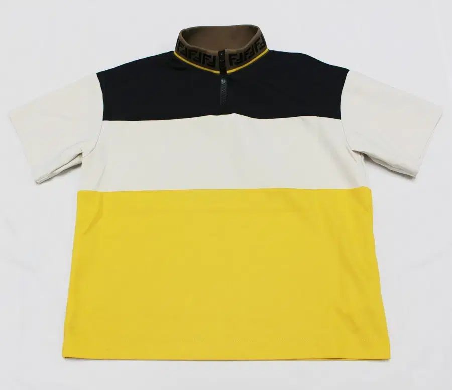 FENDI フェンディ キッズ 12A 半袖ジップアップ ストレッチ Tシャツ/F01