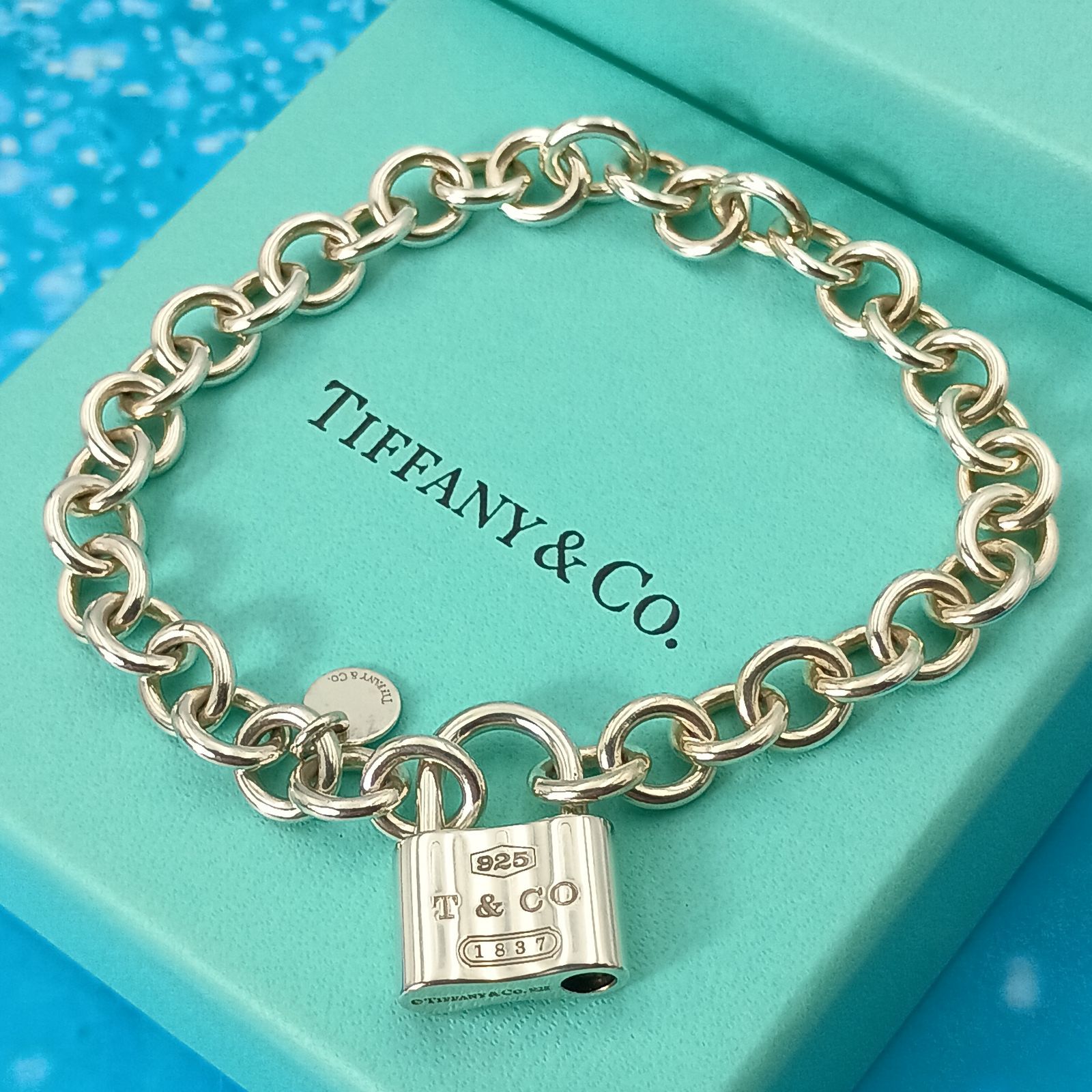 TIFFANY&Co. ティファニー 1837 カデナロック 南京錠 ブレスレット レディース メンズ シルバー925 AG925 箱 保存袋付き 重量23g