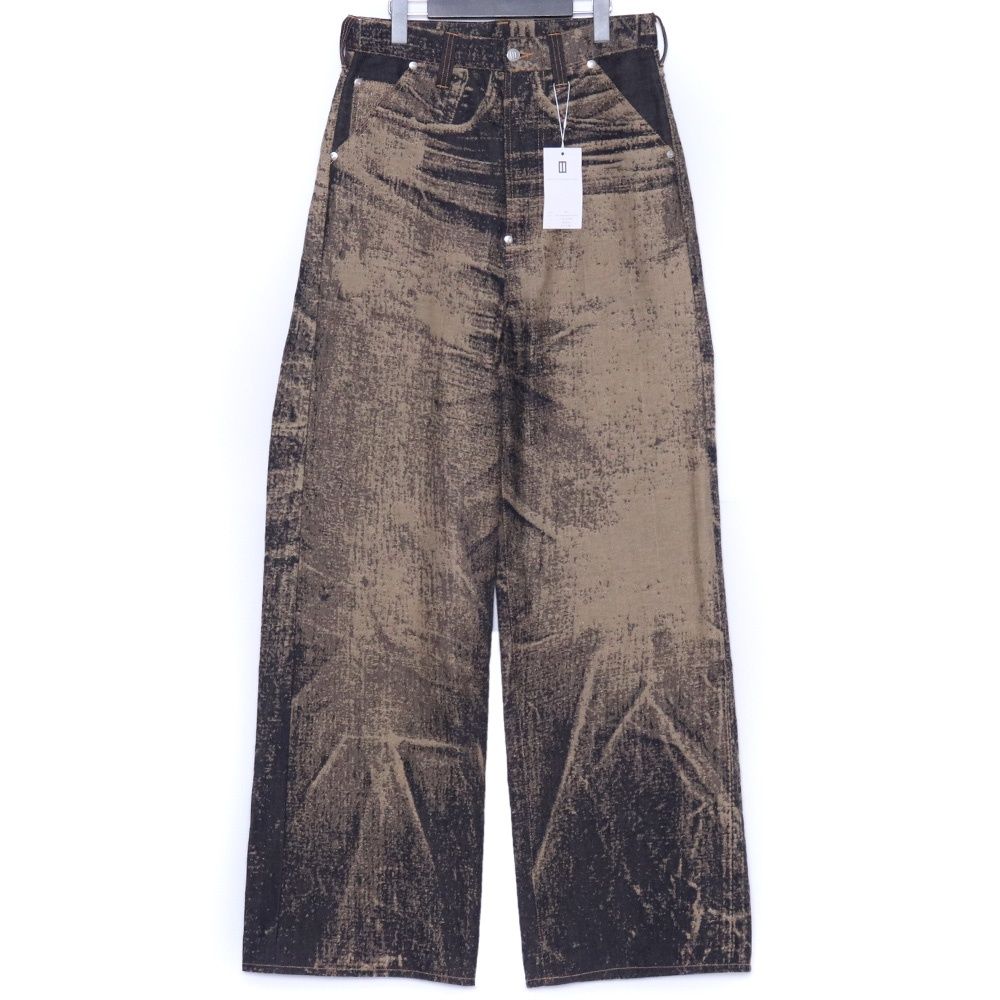 未使用 DAISUKE TANABE x-ray Jacuard Denim Trousers サイズ30 ブラウン