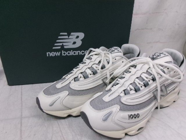 【中古】箱有 new balance ﾆｭｰﾊﾞﾗﾝｽ ｽﾆｰｶｰ M1000 WHITE/GRAY(MEW) M1000MEW ﾎﾜｲﾄ/ｸﾞﾚｰ 27.0cm 991918944