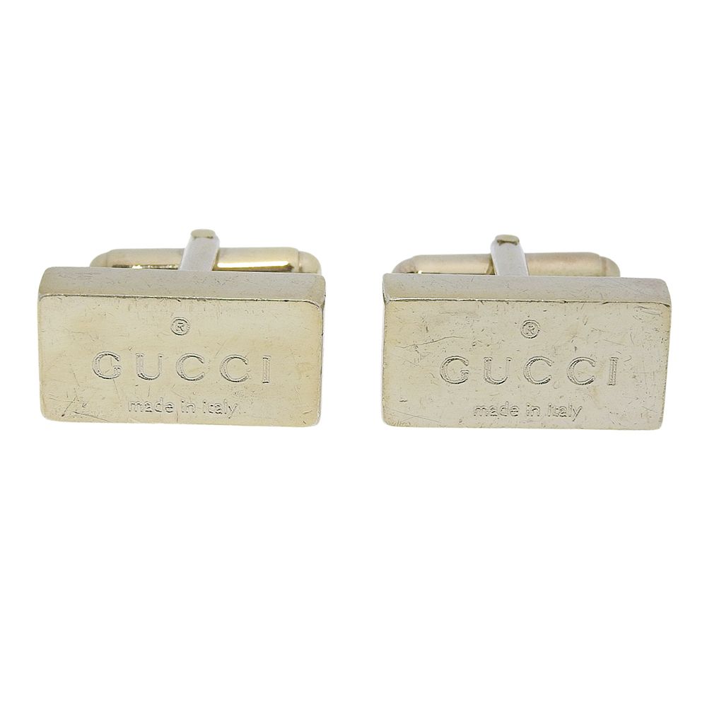 【GUCCI】グッチ シルバー925×金メッキ ユニセックス カフス