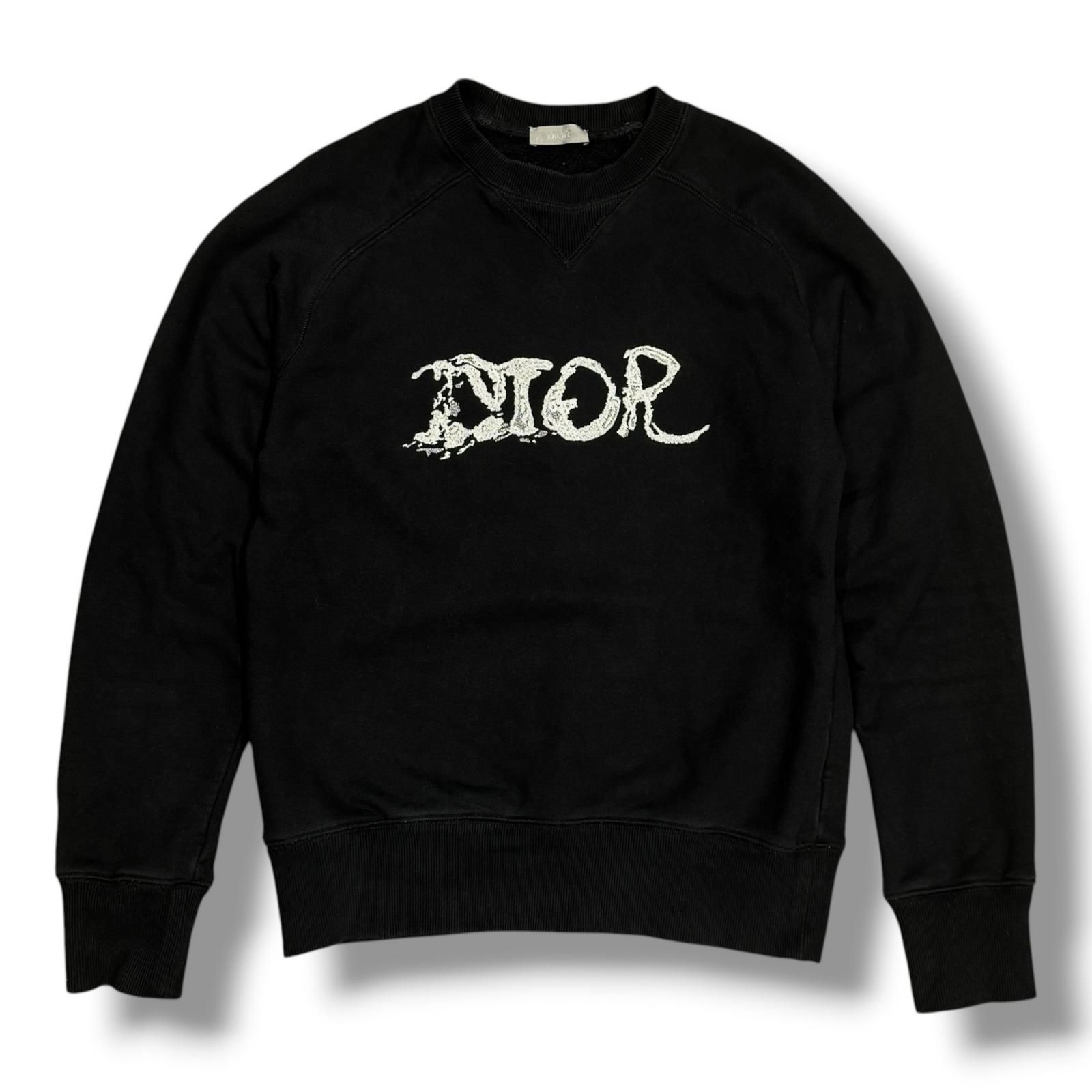 Dior PETER DOIG ロゴ 刺繍 スウェット ピータードイグ ディオール 143J684C0531 ブラック S (16175M)