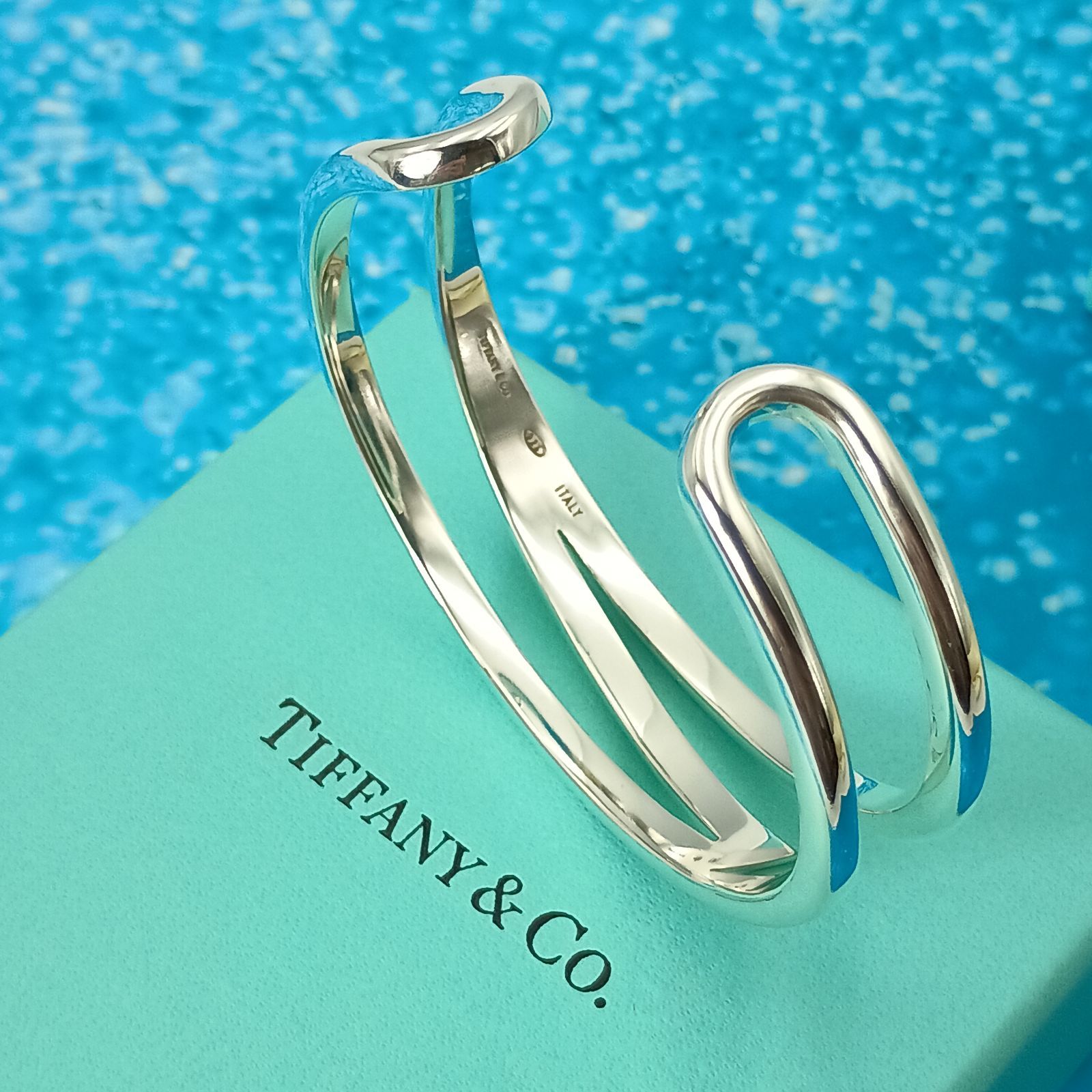 TIFFANY&Co. ティファニー ダイアゴナル バングル カフ レディース 