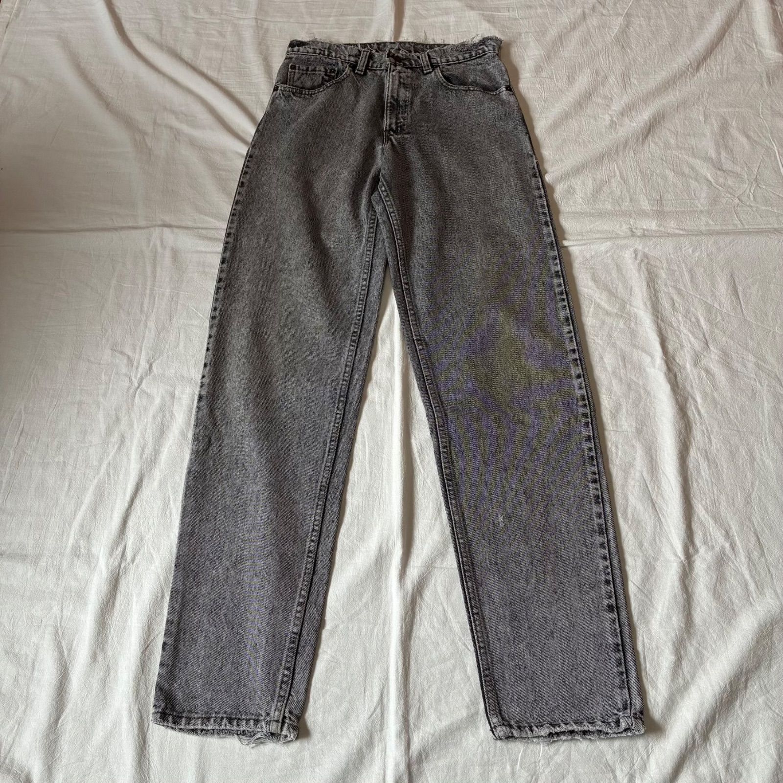 90s Levis 550-4867 デニムパンツ ケミカルウォッシュ ブラック 32×36表記
