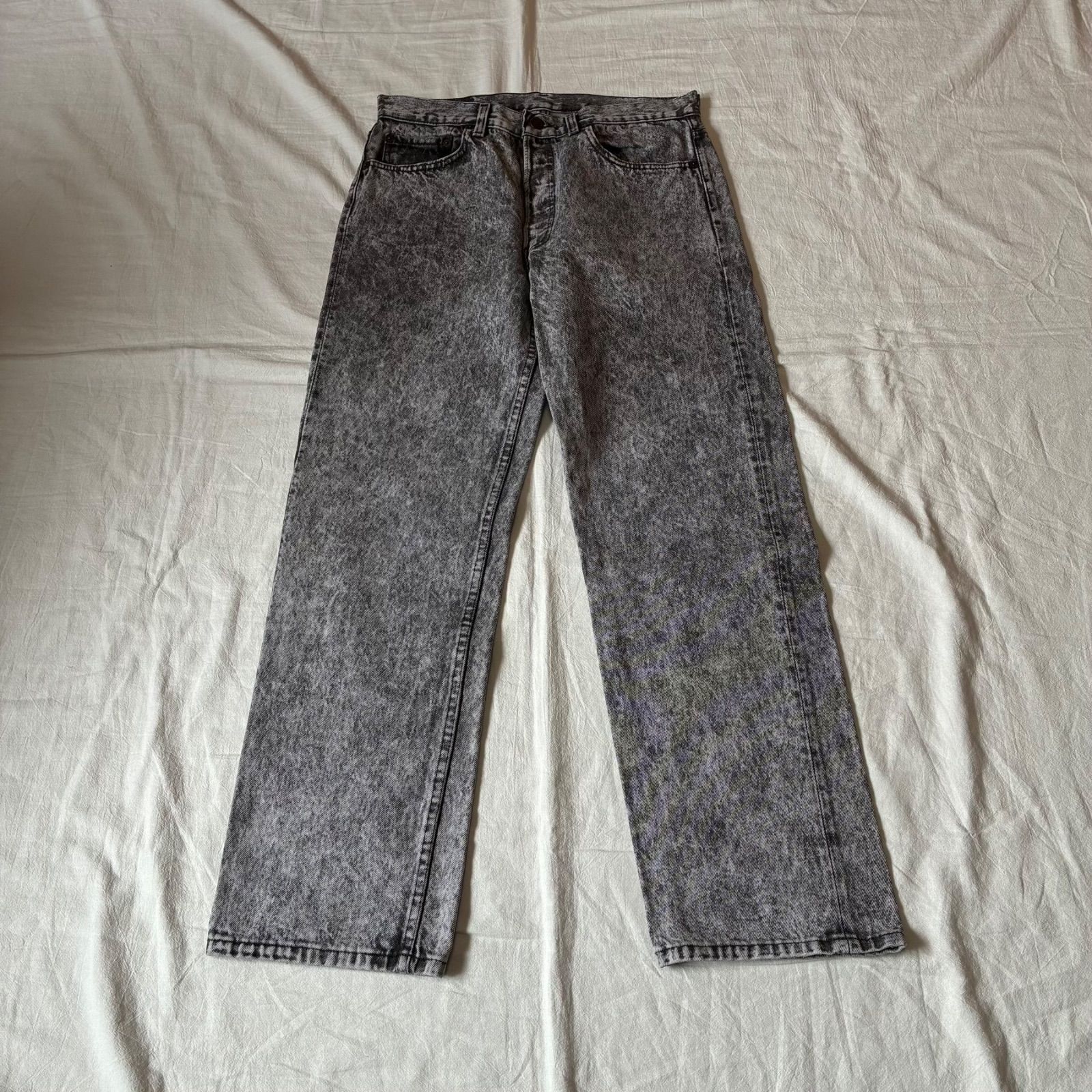 80s Levis 501-0686 デニムパンツ ケミカルウォッシュ ブラック 33×30表記