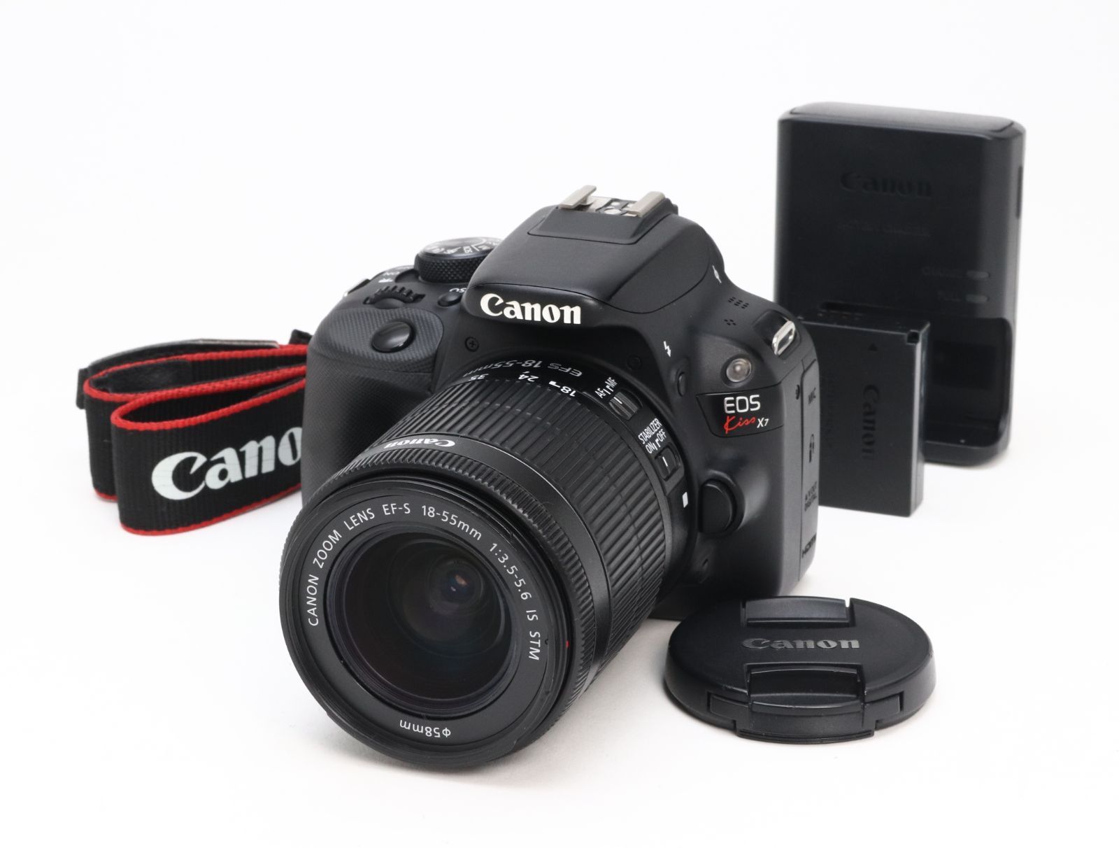 B+ (並品) Canon キヤノン EOS Kiss X7 EF-S 18-55mm F3.5-5.6 IS STM