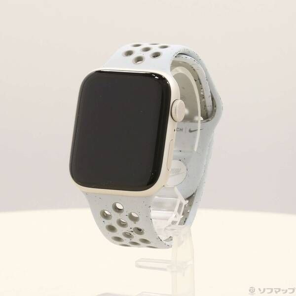 ソフマップ 〔中古品〕 Apple Watch SE 第3世代 GPS 44mm スターライトアルミニウムケース ベールドグレーNikeスポーツバンド【344】