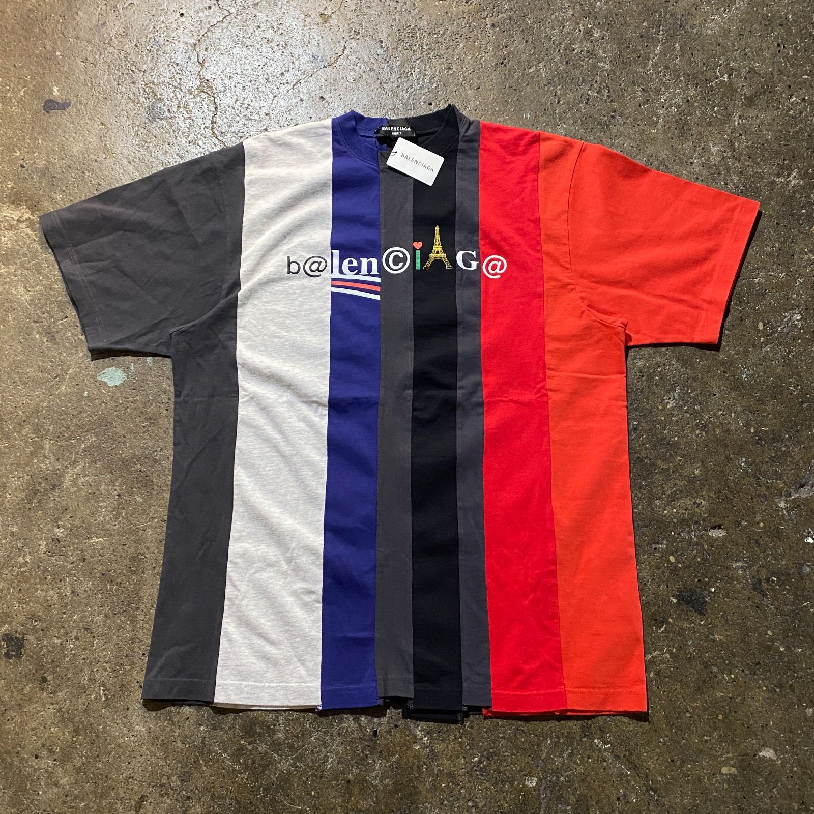 BALENCIAGA 21ss 青山店限定 カットアップ S/S カットソー 再構築 XXS 