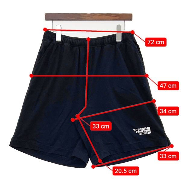 vetements 22ss ハーフパンツ VETEMENTS ヴェトモン ハーフパンツ ショートパンツ 短パン ウエスト
