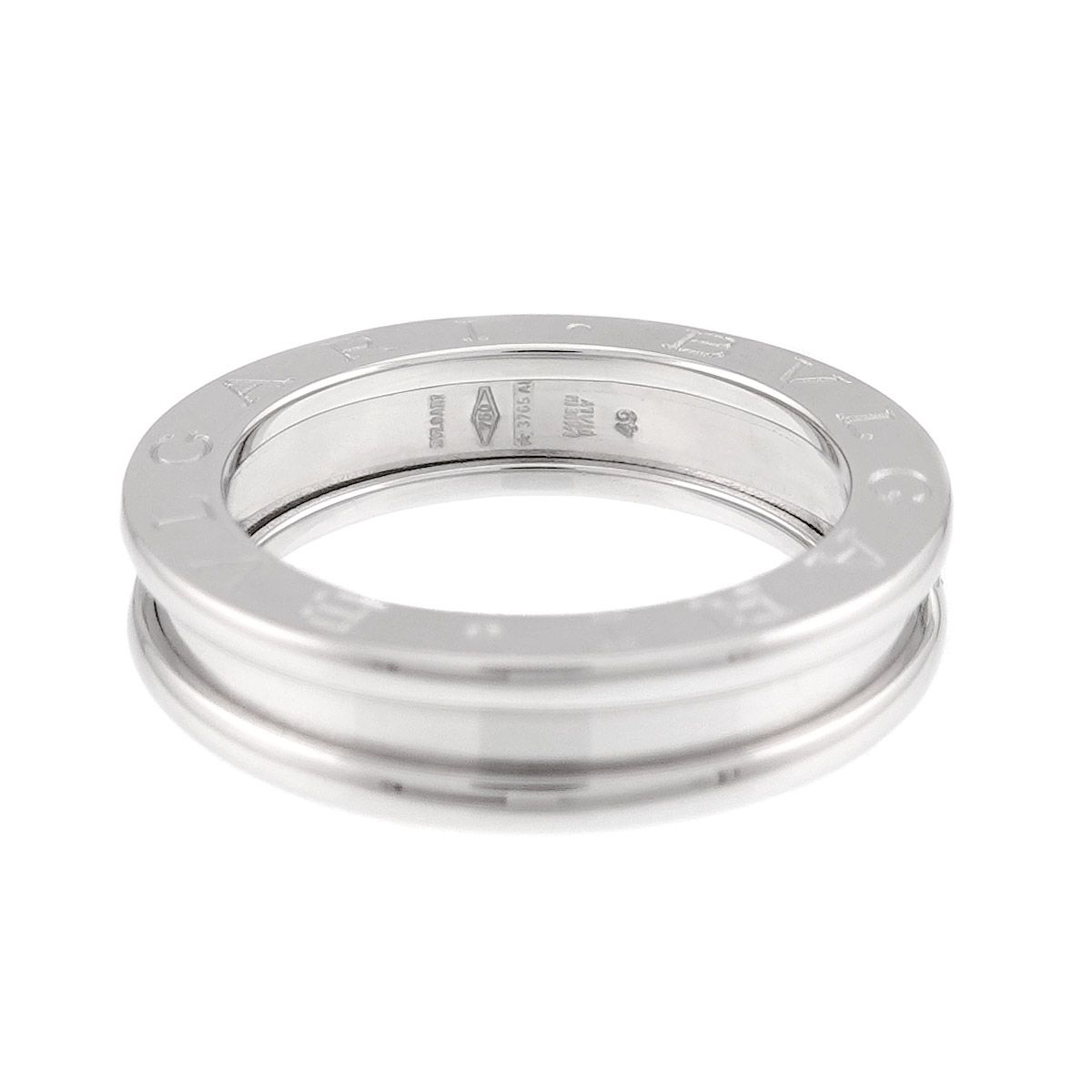 ブルガリ BVLGARI ビーゼロワン 1バンド #49 リング K18 WG ホワイト 