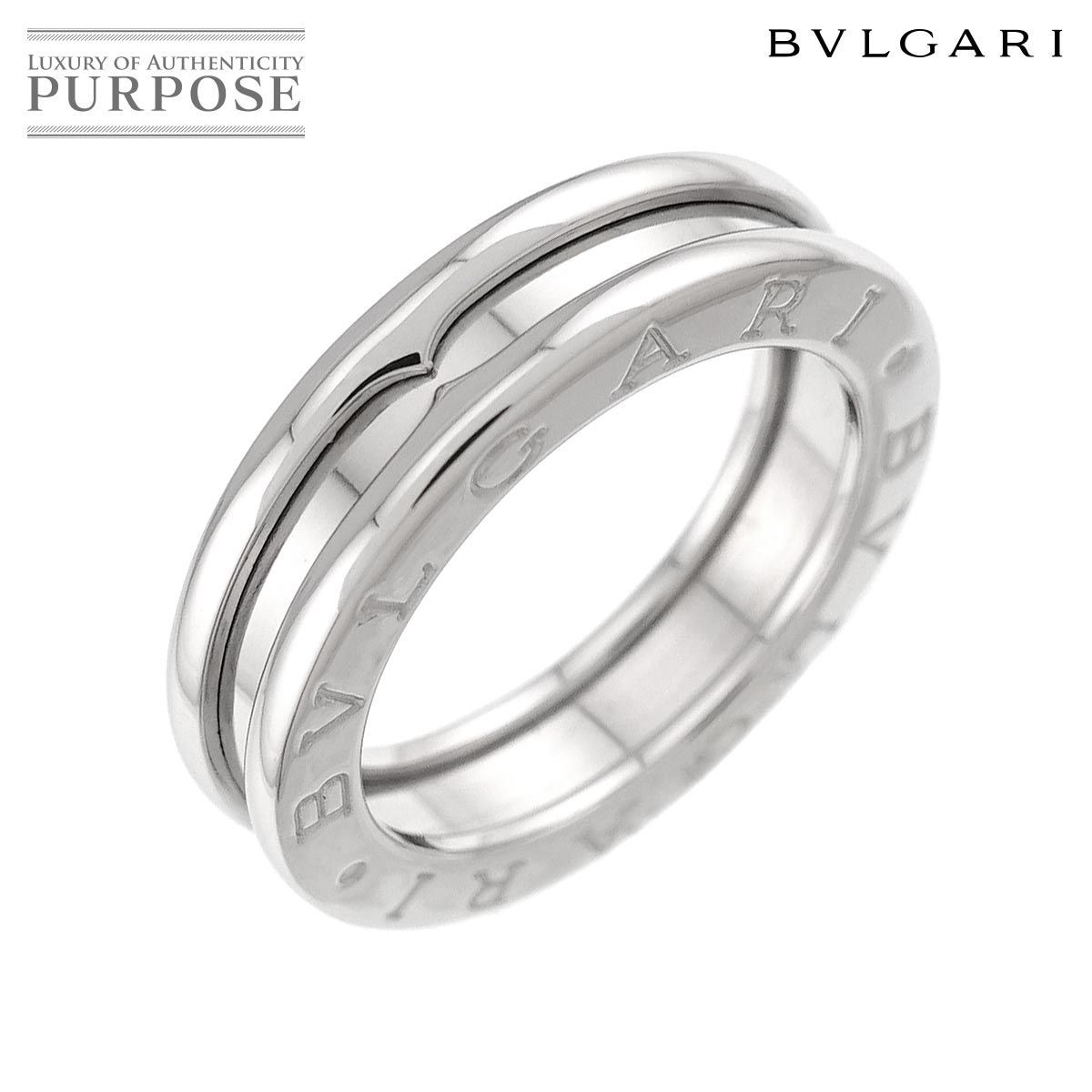 ブルガリ BVLGARI ビーゼロワン 1バンド #49 リング K18 WG ホワイト