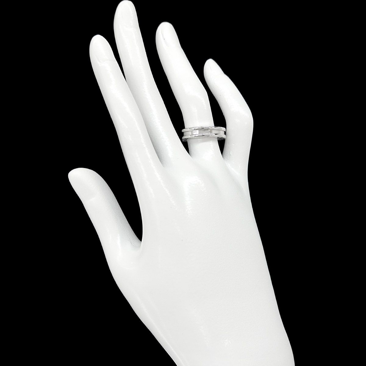 ブルガリ BVLGARI ビーゼロワン 1バンド #49 リング K18 WG ホワイト