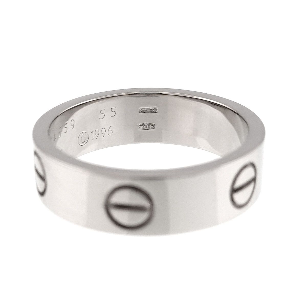 カルティエ Cartier ラブ #55 リング K18 WG ホワイトゴールド 750