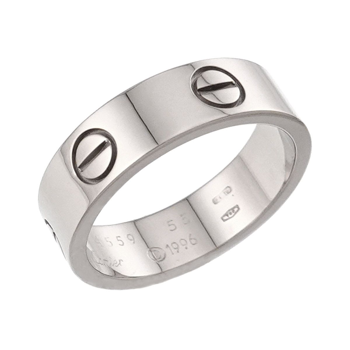 カルティエ Cartier ラブ #55 リング K18 WG ホワイトゴールド 750
