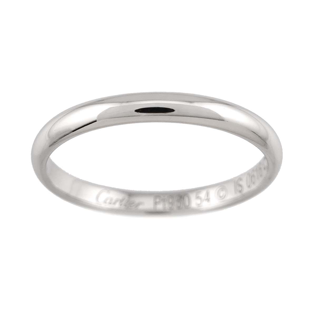 カルティエ Cartier 1895 クラシック #54 リング 幅2.5mm Pt プラチナ 