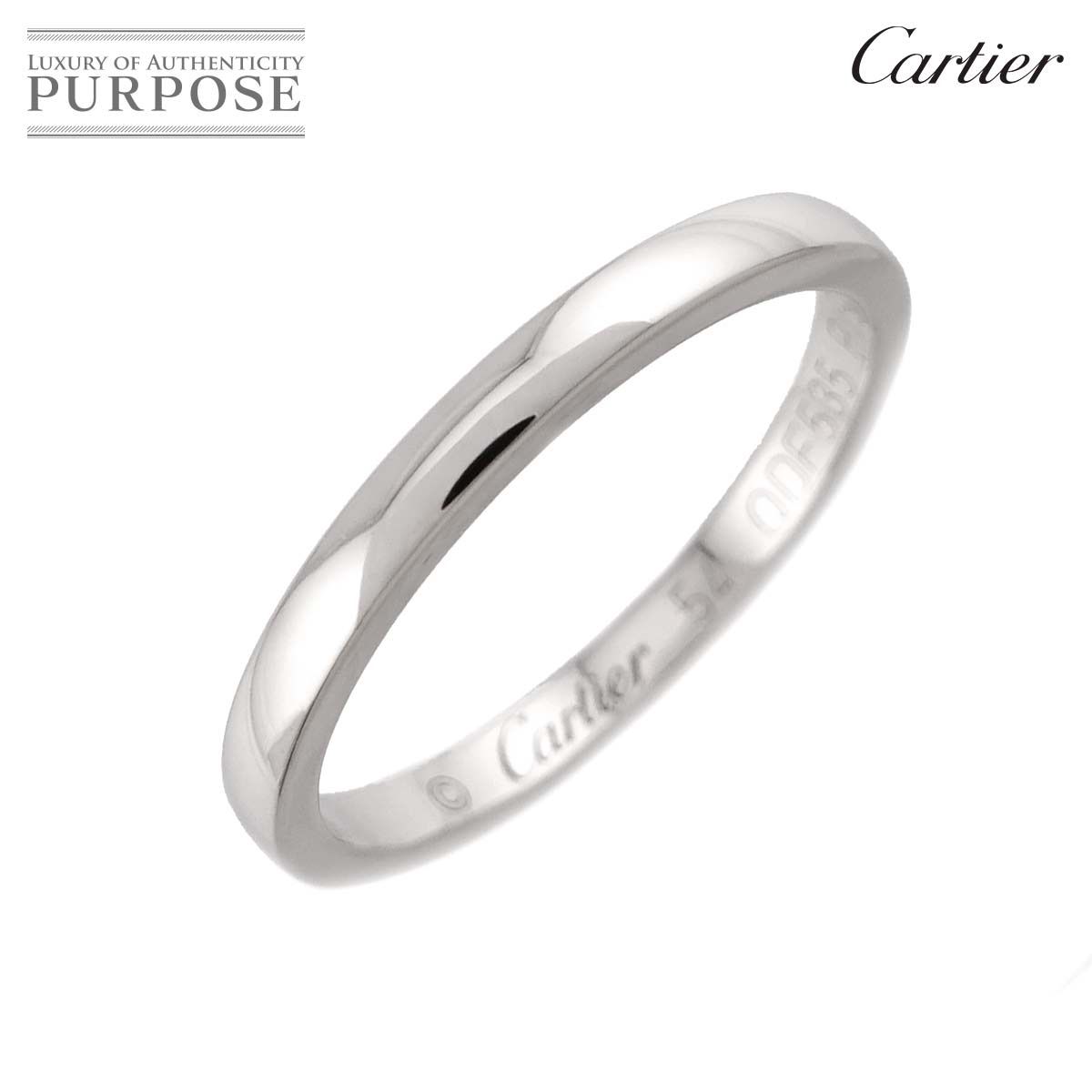 カルティエ Cartier バレリーナ #54 リング 幅2mm Pt プラチナ 指輪 Ballerine Ring 90326263
