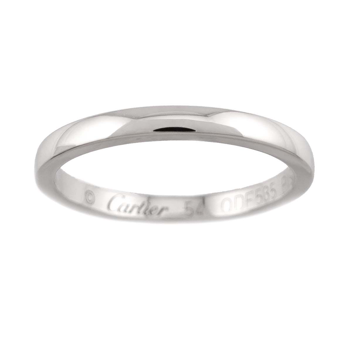 カルティエ Cartier バレリーナ #54 リング 幅2mm Pt プラチナ 指輪