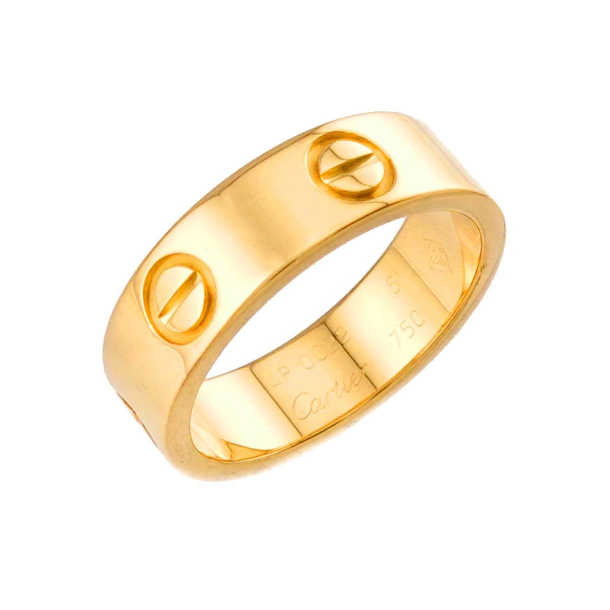 カルティエ Cartier ラブ #51 リング K18 YG イエローゴールド 750 