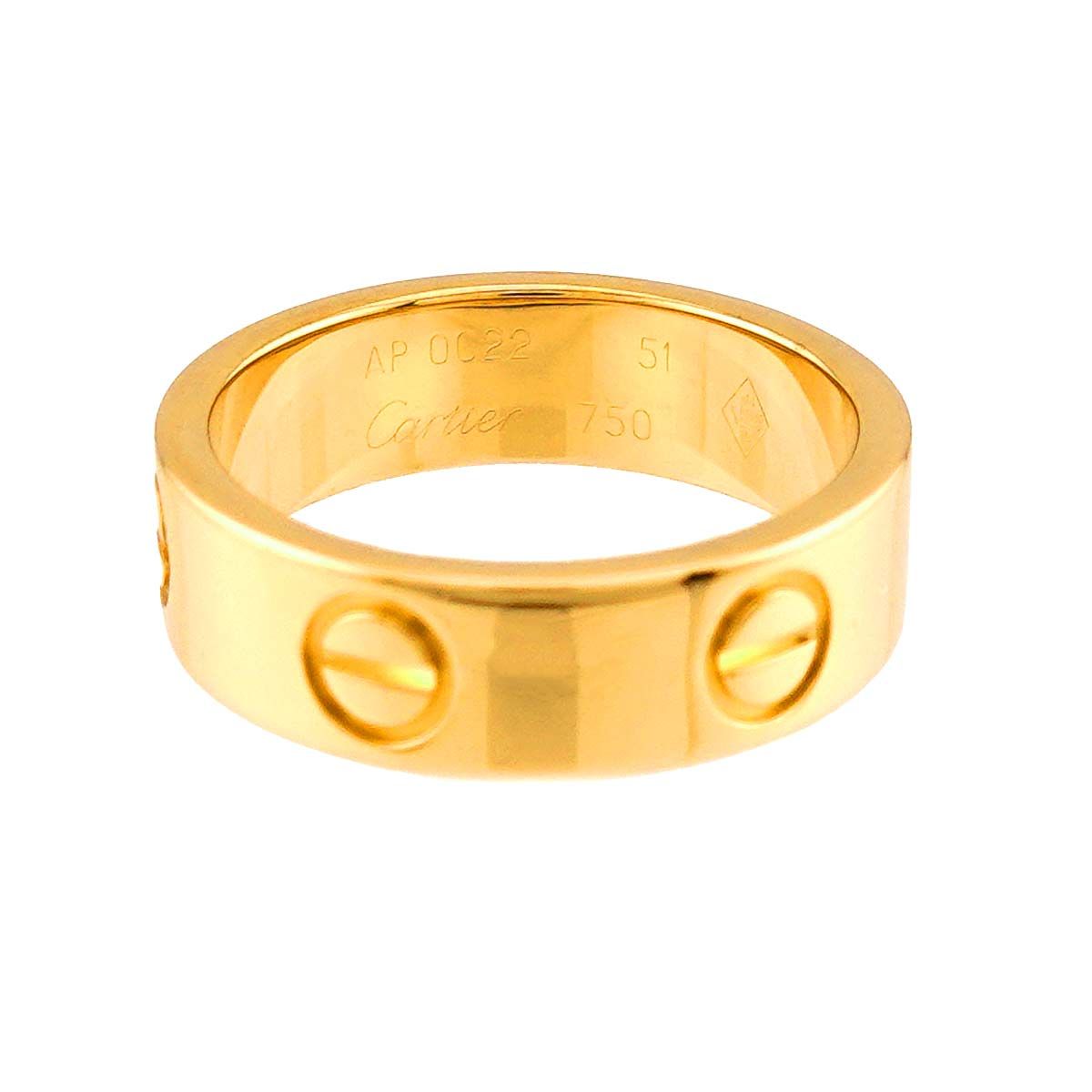 カルティエ Cartier ラブ #51 リング K18 YG イエローゴールド 750