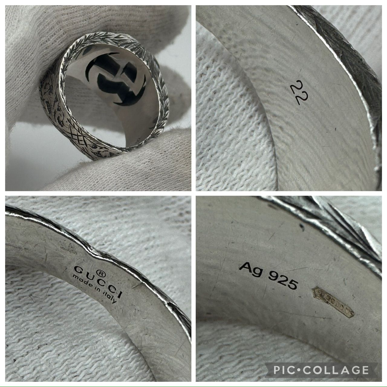 GUCCI インターロッキングg アラベスク 指輪 21号 リング 6-15-12