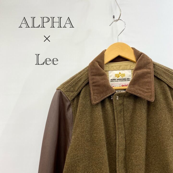 ALPHA Lee STORM RIDER ブルゾン ジャケット レザー 20175-036 アウター L ブラウン メンズ ファッション _201023