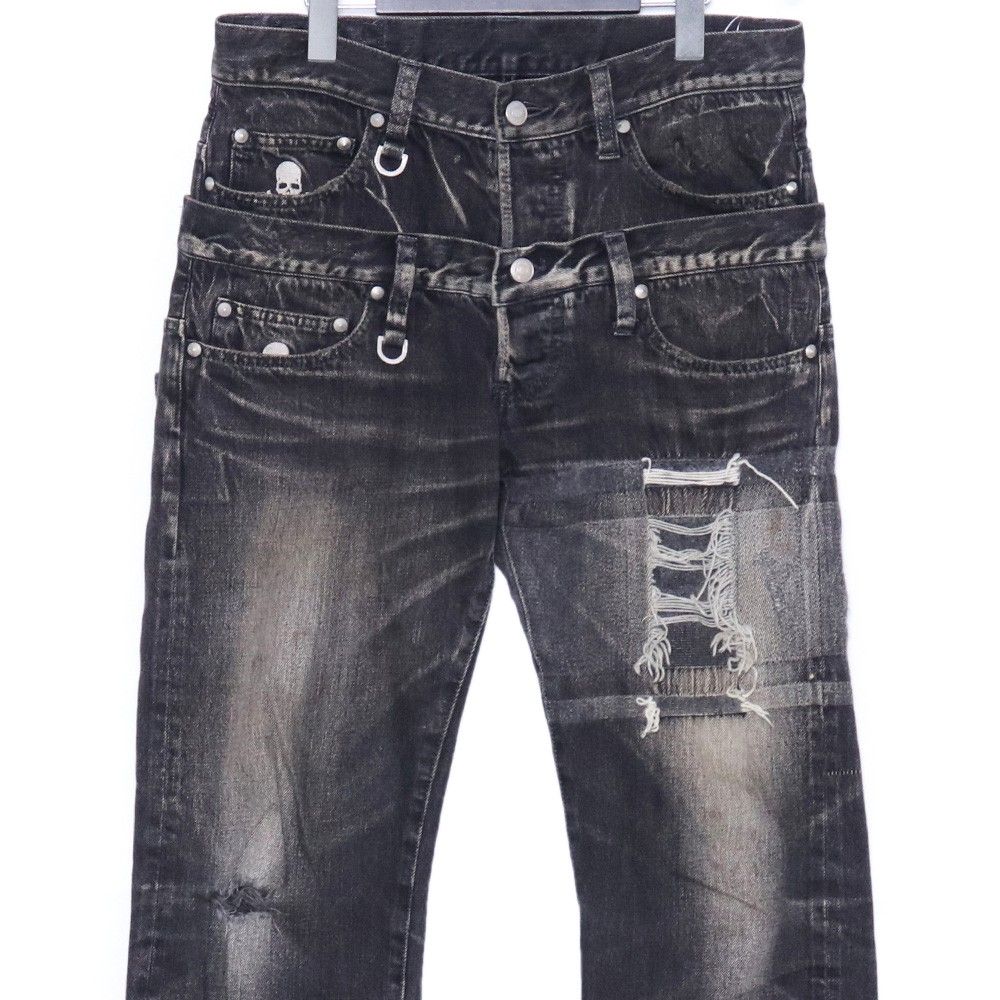 MASTERMIND JAPAN classics期 ダブルウエストデニムパンツ Sサイズ 