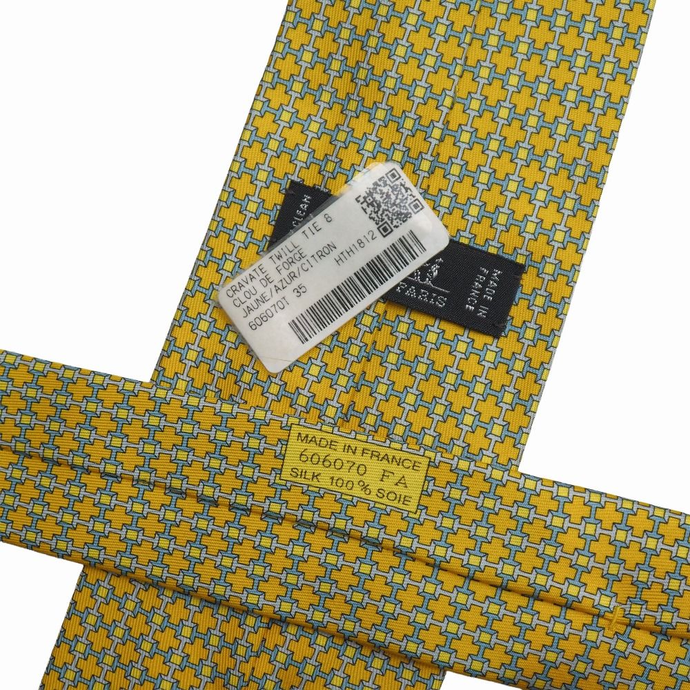 □美品□HERMES エルメス ネクタイ シルクツイル 総柄 ブランド古着
