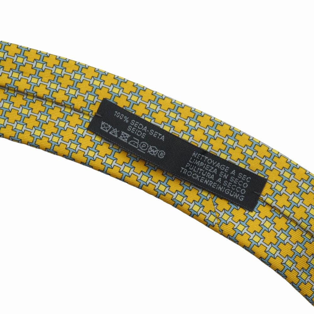 □美品□HERMES エルメス ネクタイ シルクツイル 総柄 ブランド古着