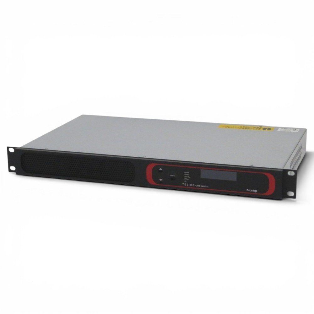 【中古】BIAMP Tesira FORTE DAN VT4 デジタルオーディオサーバー ブラック 音響機器 通電確認のみ 中古オフィス家具 EG21178-1