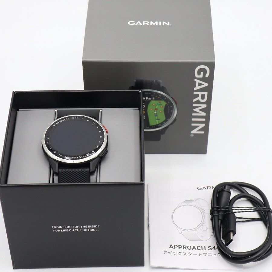 【美品】GARMIN Approach S44 Black 010-03009-20 ゴルフナビ スマートウォッチ ガーミン アプローチ 本体