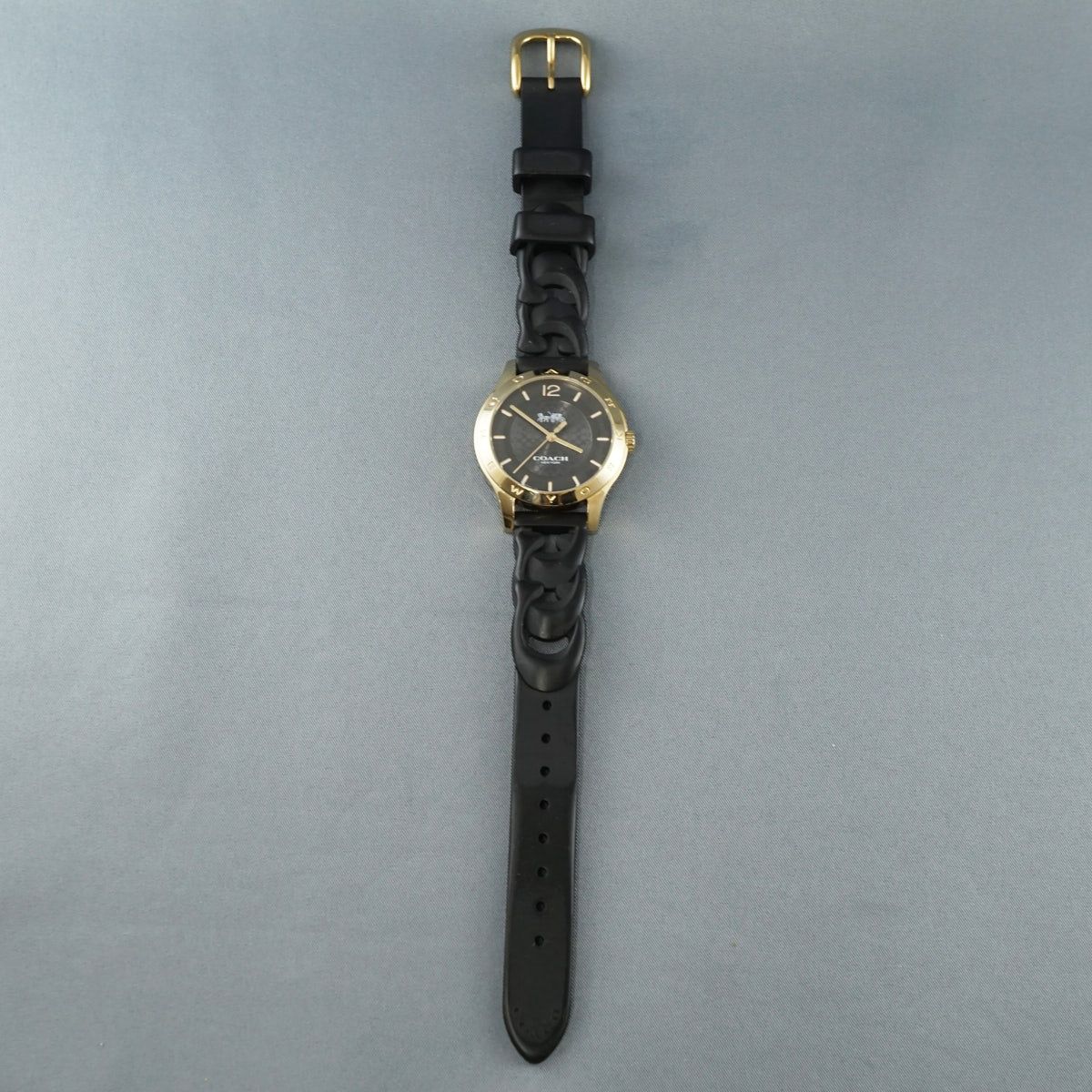 COACH コーチ 腕時計 USED品 CA.79.7.95.1427 ラバーベルト ブラック