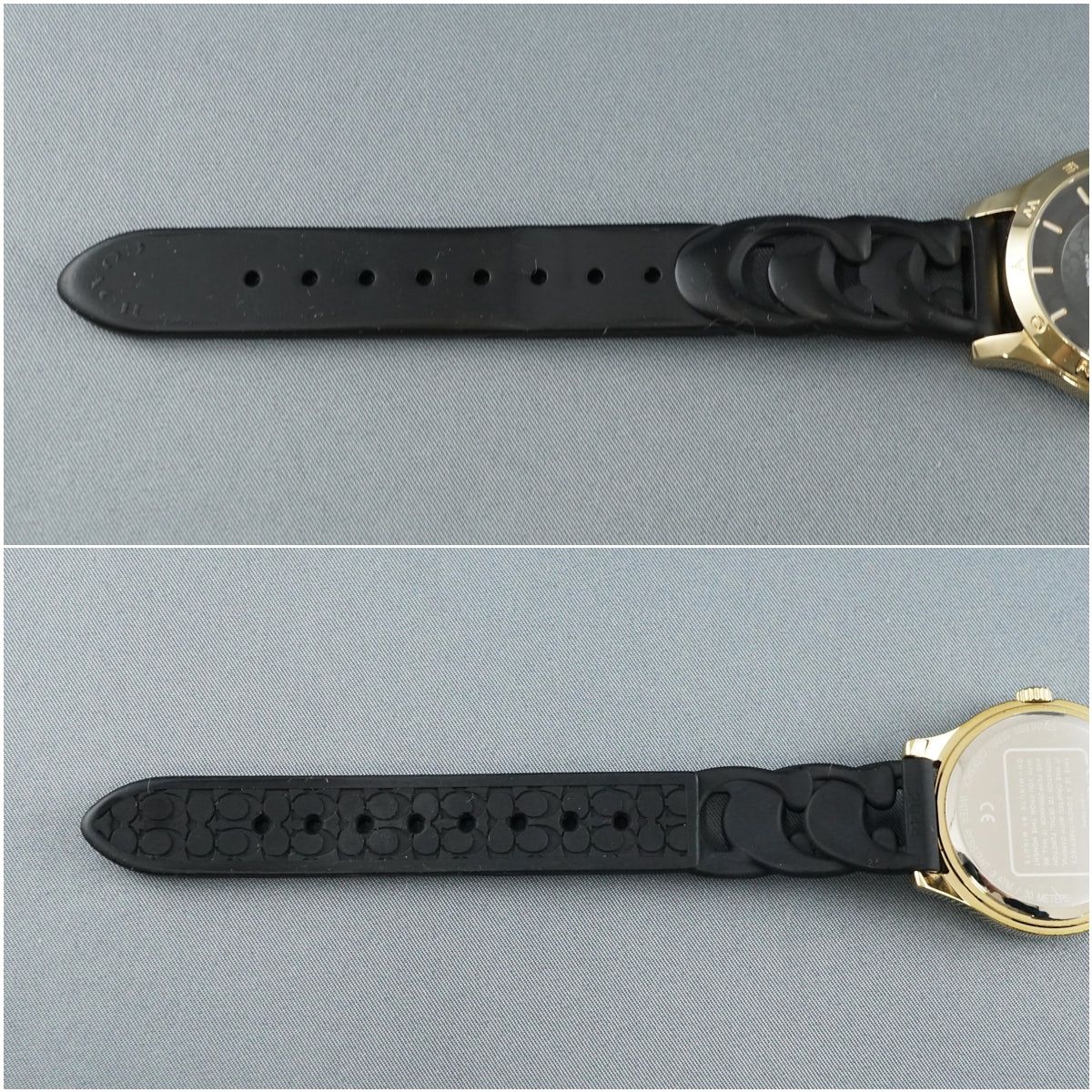 COACH コーチ 腕時計 USED品 CA.79.7.95.1427 ラバーベルト ブラック 