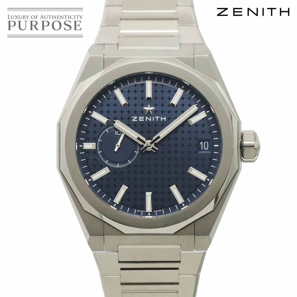 ゼニス ZENITH デファイ スカイライン 03 9300 3620 メンズ 腕時計 デイト ネイビー オートマ 自動巻き ウォッチ Defy 90322125