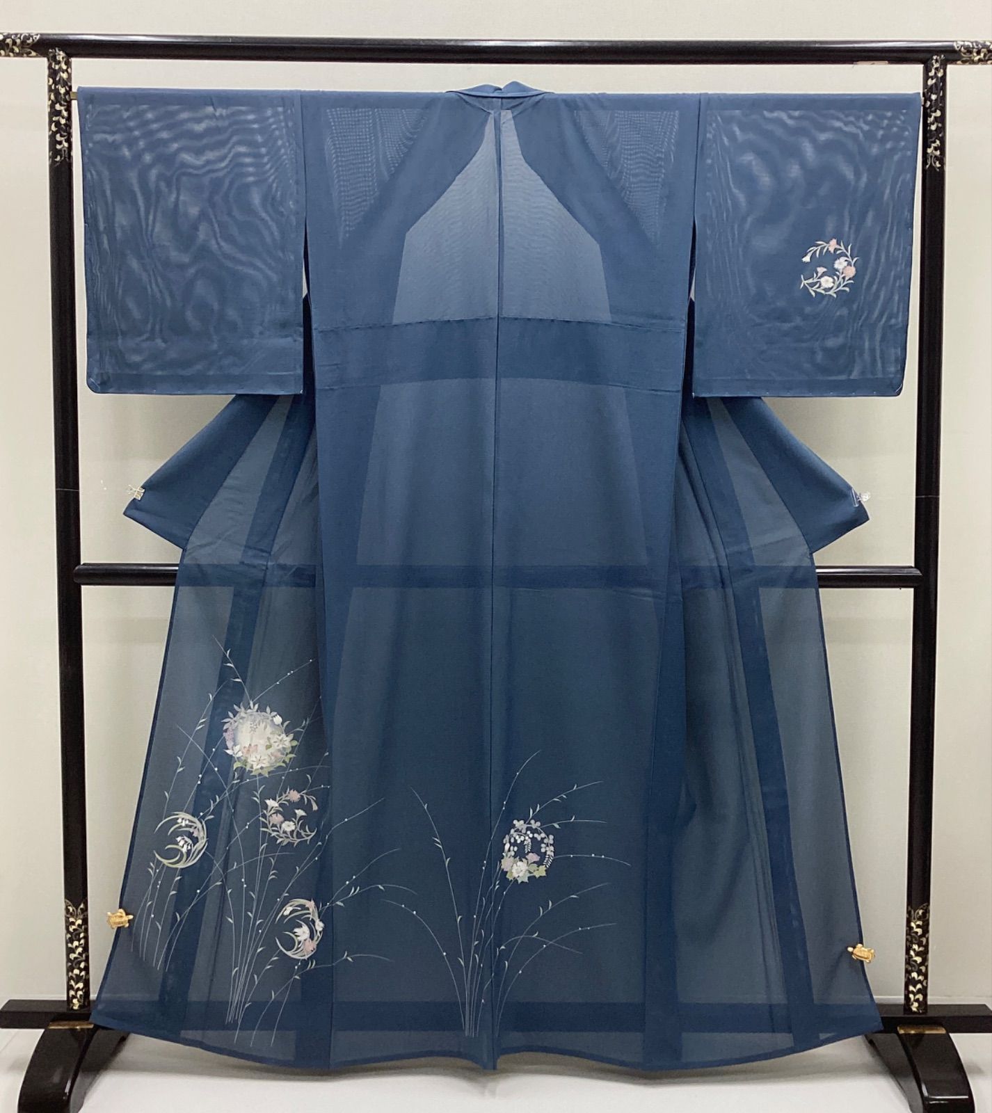 中古品 夏着物 夏付け下げ 絽 熨斗目花色 正絹 裄67 R904 - メルカリ